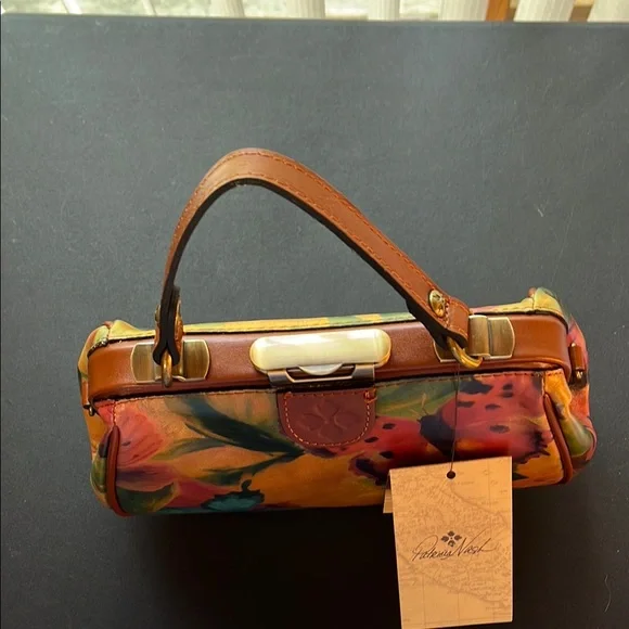 NWT Patricia Nash Gracchi Frame Watercolor Butterfly Leather Satchel - Picture 7 of 11